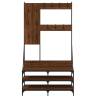 Clothes Rack with Shoe Storage - Brown Oak 100x40x184 cm