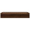 Brown Oak King Size Bed Frame 150x200 cm | Hipomarket