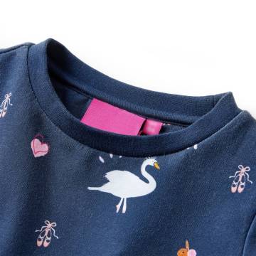 Kids' Navy Dress with Long Sleeves - Comfortable & Stylish