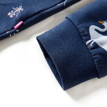 Kids' Navy Dress with Long Sleeves - Comfortable & Stylish