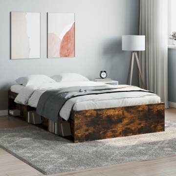 Smoked Oak Bed Frame 120x190 cm Small Double | Hipo Market