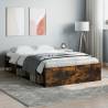 Bed Frame Smoked Oak 120x190 cm Small Double Colour smoked oak Size 120 x 190 cm 