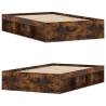 Smoked Oak Bed Frame 120x190 cm Small Double | Hipo Market