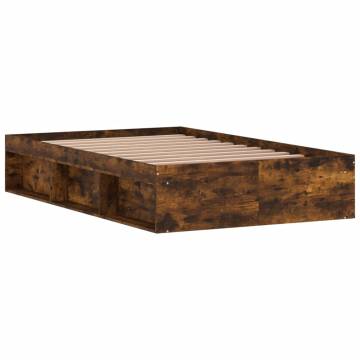 Smoked Oak Bed Frame 120x190 cm Small Double | Hipo Market