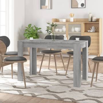 Stylish Grey Sonoma Dining Table - 120x60 cm | HipoMarket UK