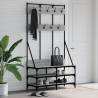 Clothes Rack with Shoe Storage Grey Sonoma - 100x40x184 cm