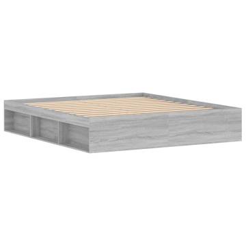 Grey Sonoma Bed Frame 180x200 cm Super King Size | Hipo Market