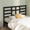 Bed Headboard Black 156x4x104 cm Solid Wood Pine Colour black Size 156 x 104 cm Quantity in Package 1 