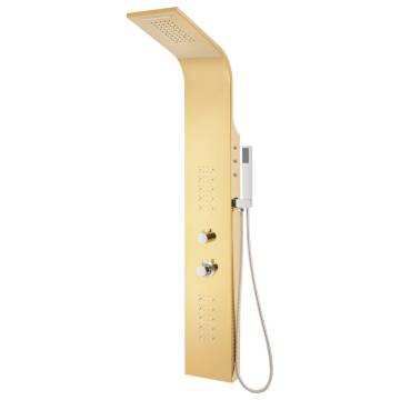 Stylish Stainless Steel Shower Panel System 201 Gold Curved