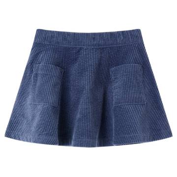 Kids' Corduroy Navy Skirt with Pockets - Size 92