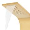 Stylish Stainless Steel Shower Panel System 201 Gold Curved