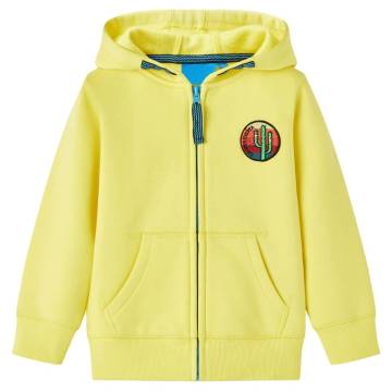 Kids' Light Yellow Zip Hooded Sweatshirt | Hipomarket