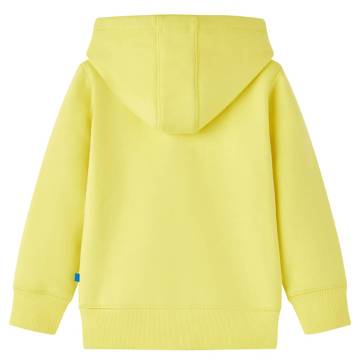 Kids' Light Yellow Zip Hooded Sweatshirt | Hipomarket