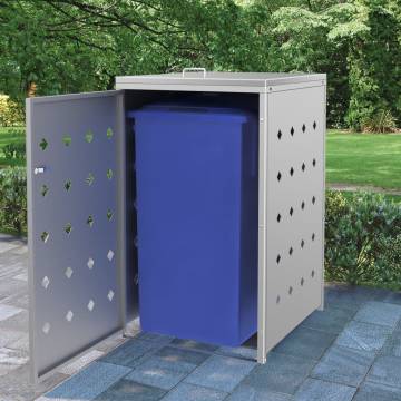 Single Wheelie Bin Shed - 240L Stainless Steel | HipoMarket