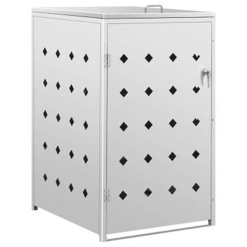 Single Wheelie Bin Shed - 240L Stainless Steel | HipoMarket