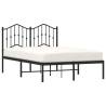 Metal Bed Frame with Headboard Black 120x190 cm - Small Double