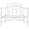 Elegant White Metal Bed Frame 90x200 cm - Hipomarket