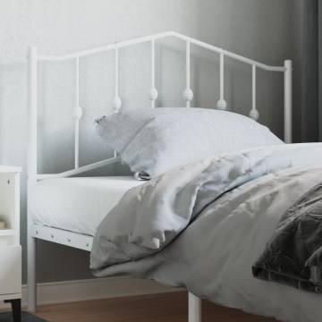 Stylish White Metal Headboard for Your Bedroom - 107 cm