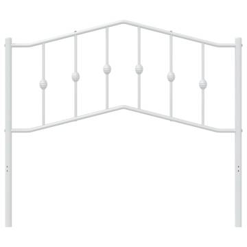 Stylish White Metal Headboard for Your Bedroom - 107 cm