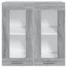 Hanging Glass Cabinet Grey Sonoma | Space-Saving Storage