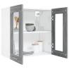 Hanging Glass Cabinet Grey Sonoma | Space-Saving Storage