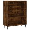 Stylish Highboard in Smoked Oak - 69.5x34x180 cm