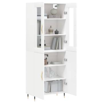 Elegant Highboard White 69.5x34x180 cm | Hipomarket