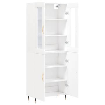 Elegant Highboard White 69.5x34x180 cm | Hipomarket