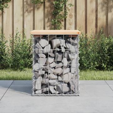 Garden Bench Gabion Design - Solid Pine Wood | Hipomarket UK