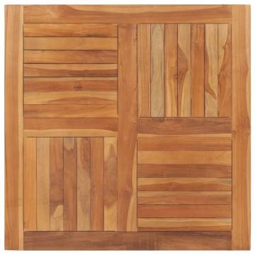 Table Top Solid Teak Wood 90x90 cm - Durable & Stylish