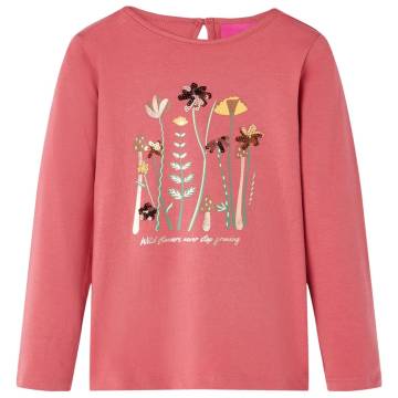 Kids' Long Sleeve T-Shirt Old Pink - Size 140 | HipoMarket