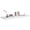 Stylish Floating Wall Shelves - Set of 4 White MDF