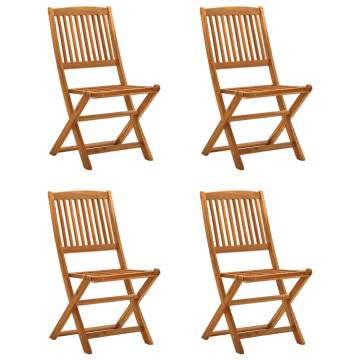 5 Pieces Garden Dining Set - Solid Acacia Wood | HipoMarket