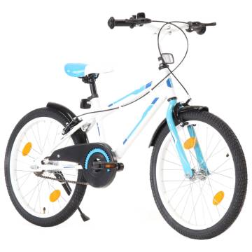 Stylish Kids Bike 20 Inch - Blue & White | Hipomarket UK