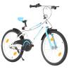 Stylish Kids Bike 20 Inch - Blue & White | Hipomarket UK