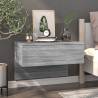 Wall-mounted Bedside Cabinets 2 pcs Grey Sonoma | HipoMarket