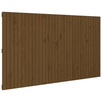 Elegant Honey Brown Wall Headboard - 204x3x110 cm Pine Wood