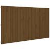 Elegant Honey Brown Wall Headboard - 204x3x110 cm Pine Wood