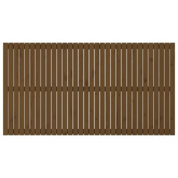 Elegant Honey Brown Wall Headboard - 204x3x110 cm Pine Wood