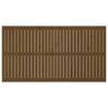 Elegant Honey Brown Wall Headboard - 204x3x110 cm Pine Wood