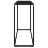 Stylish Black Console Table - 100x35x75 cm with Glass Top