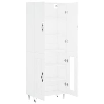 Stylish Highboard White 69.5x34x180 cm - Durable & Elegant