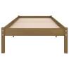 Honey Brown Solid Wood Bed Frame - 100x200 cm | HipoMarket