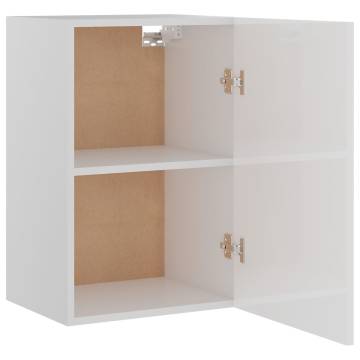 Hanging Cabinet High Gloss White | Space-Saving Storage