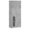 Stylish Highboard Concrete Grey | 69.5x34x180 cm - Hipomarket