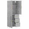 Stylish Highboard Concrete Grey | 69.5x34x180 cm - Hipomarket