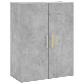 Stylish Highboard Concrete Grey | 69.5x34x180 cm - Hipomarket