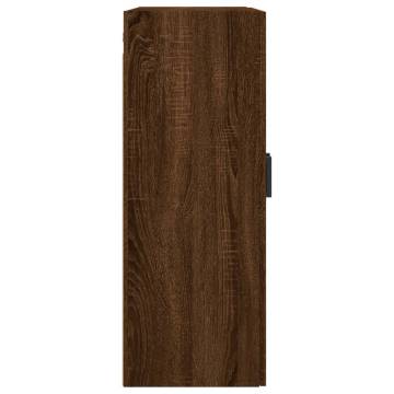 Stylish Wall Mounted Cabinets - 2 pcs Brown Oak - Hipomarket