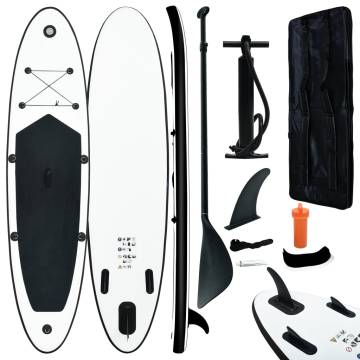 Inflatable Stand Up Paddleboard Set - Black & White | HipoMarket