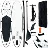 Inflatable Stand Up Paddleboard Set Black and White Colour black Size 330 x 72 x 10 cm 